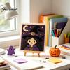 Fun Wool Weaving Materials Halloween Fabric Kit, Spooky Pumpkin Ghost Witch Skull DIY Parent Child Interactive Activity Craft Handmade No Sewing