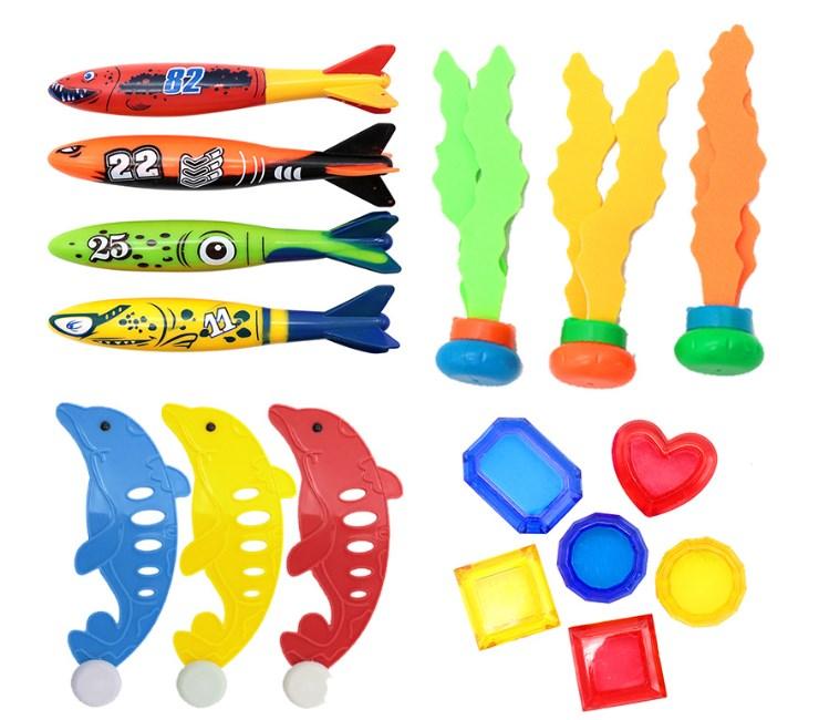 Fun Summer Diving Rings And Training Sharks—Helping Kids Learn To Swim One Size