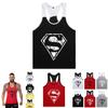 Superman Pattern Mens Sports Vest With Cotton Fabric For Summer Workout And Active Lifestyle