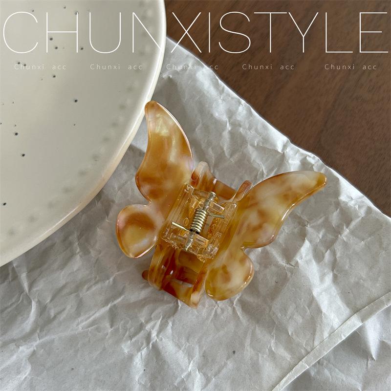 Elegant French Acetate Butterfly Hair Clip - Romantic Headdress for Women, Spring/Summer Accessories