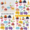 Celebration Photo Booth Props Kit With Cartoon Paper Materials For Kids And Adults