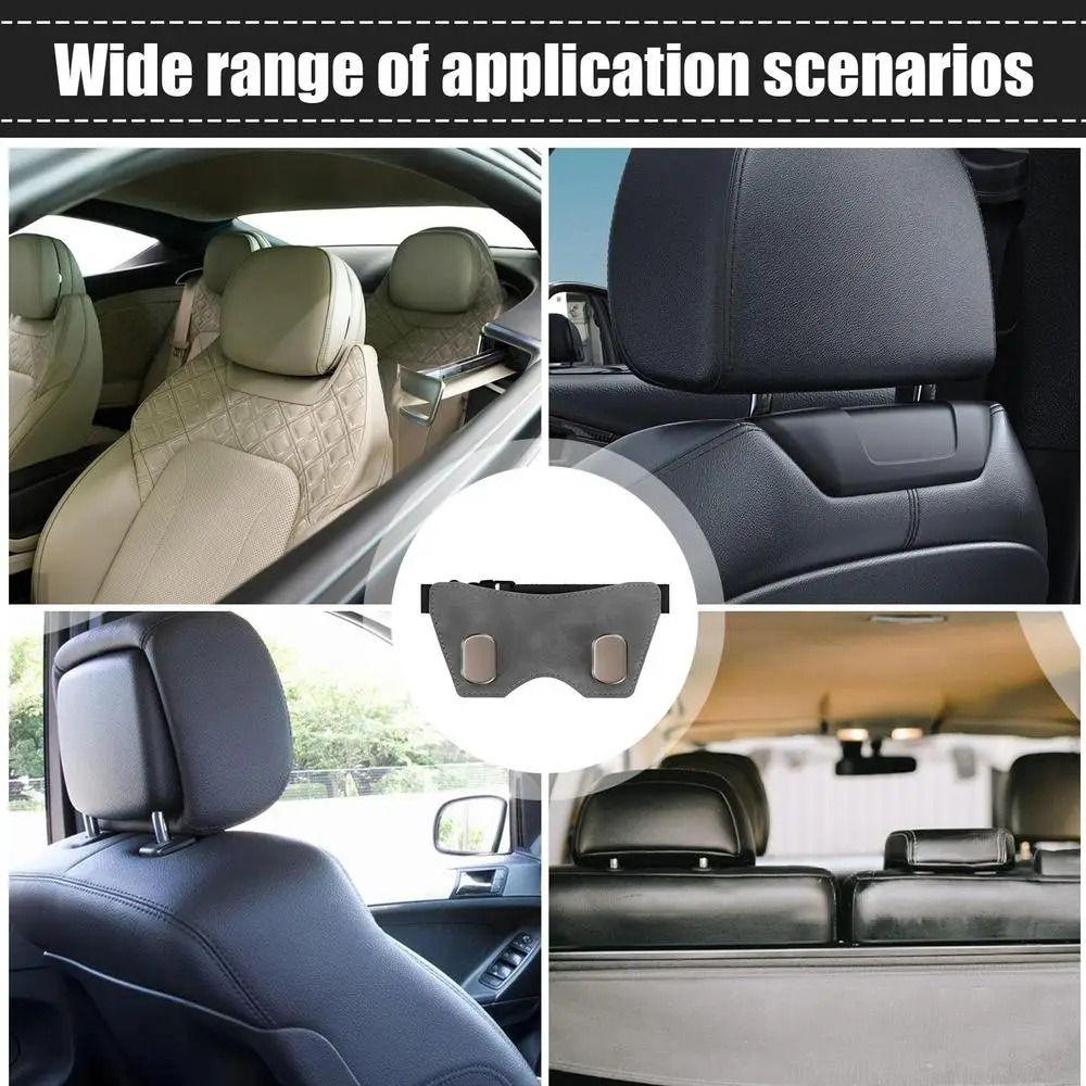 Double Hook Car Headrest Hook Wear-Resistant Automotive Seat Back Organizers  Rear Row Storage