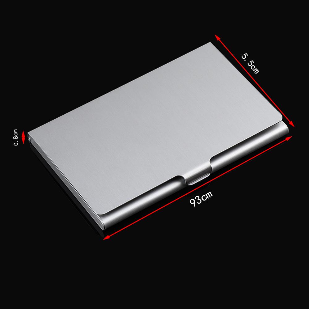 Hot Selling Aluminum ID Box Stainless Silver Business Namecard Clip Waterproof Card Case