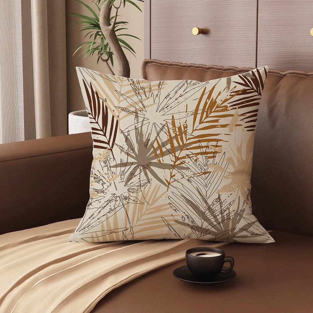 Kissenbezüge mit Blumen- und PalmenmusterGeeignet für Sofa, Auto, Schlafzimmer, dekorative Kissenbezüge, Kissenbezüge