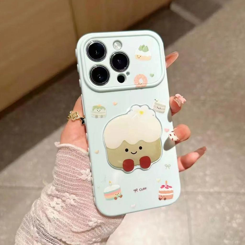 Cute Dessert Instantly Turns Side Heart Compatible for 17/13 for 16 Magnetic Glass Drop-Resistant Full-Body Soft Case