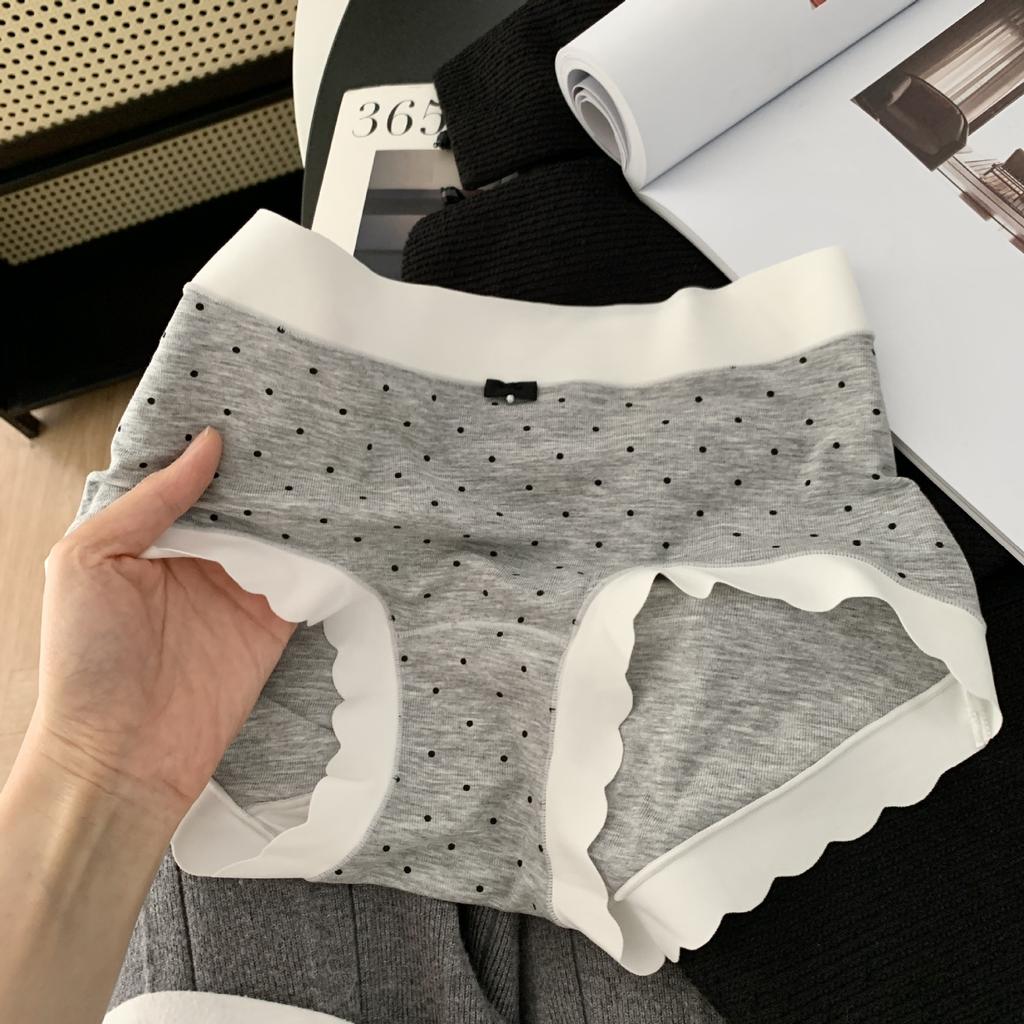 Ladies Summer Lovely Polka Dot High Spring Breathable Crotch Waist Triangle Briefs