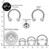 Wholesale G23 Titanium Horseshoe Rings C-Rod Nose Septal Ring Punk Nose Ring Perforated Jewelry Men's and Women's Earrings