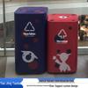 Commercial Large Stainless Steel Outdoor Trash Can for Parks and Streets