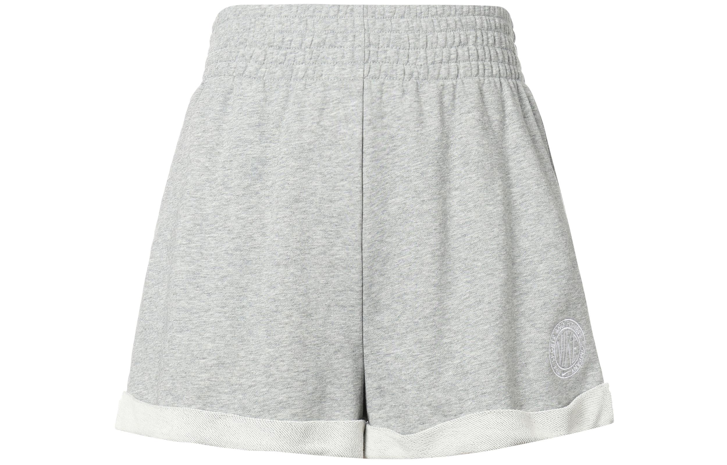 Nike Sports Shorts Women s Gray Moderate Knitted Shorts CZ8227-063 XL