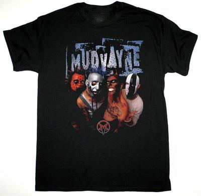 Vtg Mudvayne Metal Band Schweres Baumwoll-T-Shirt Alle Größen Unisex Schwarz T-Shirt BL286