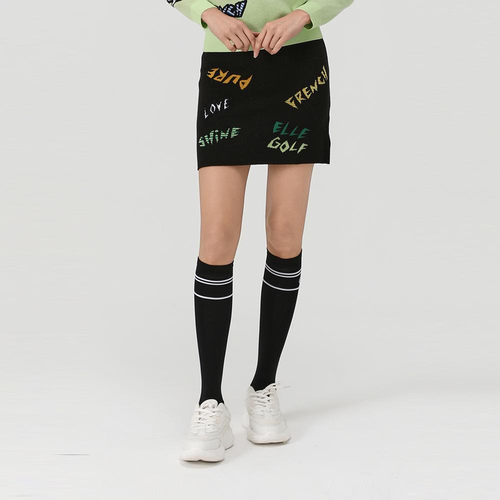 ELLE GOLF Women'S Logo Graphic Sweater Skirt_6F61809