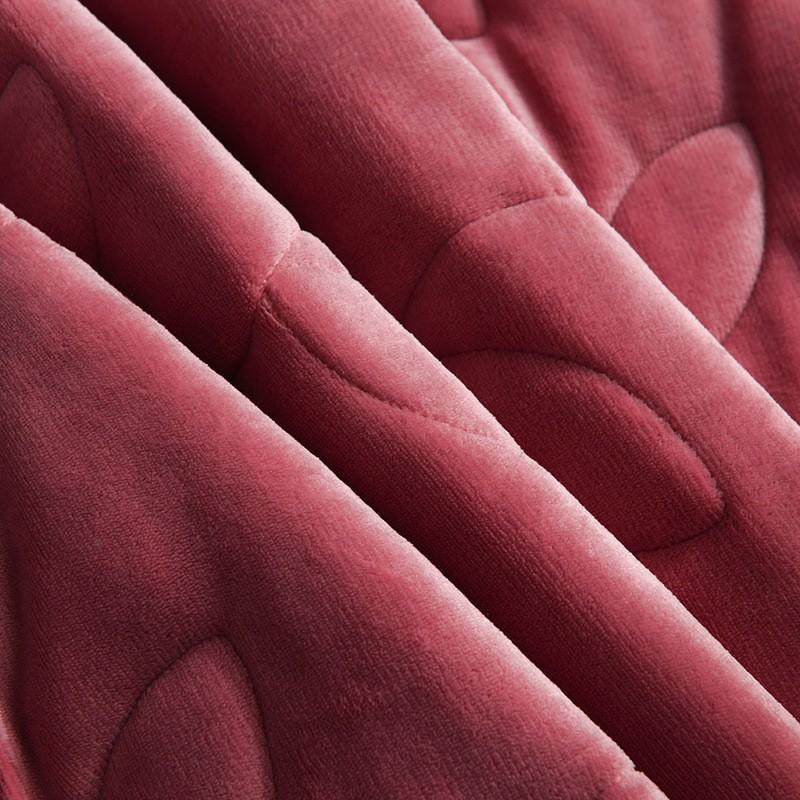 Thick 3-Layer Fleece Blanket Bed Sofa Couch - Solid Color Soft Plush Throw Winter Fall Season