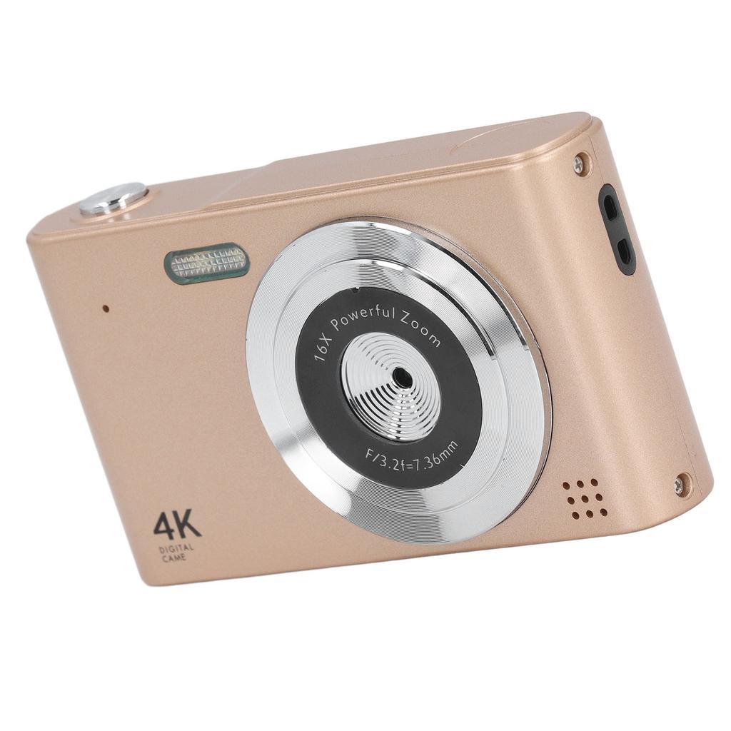 HD Digitalkamera Vintage 4K 2,4 Zoll 48MP 16x Zoom Verwacklungsschutz für Fotografie Videoaufnahme Reise