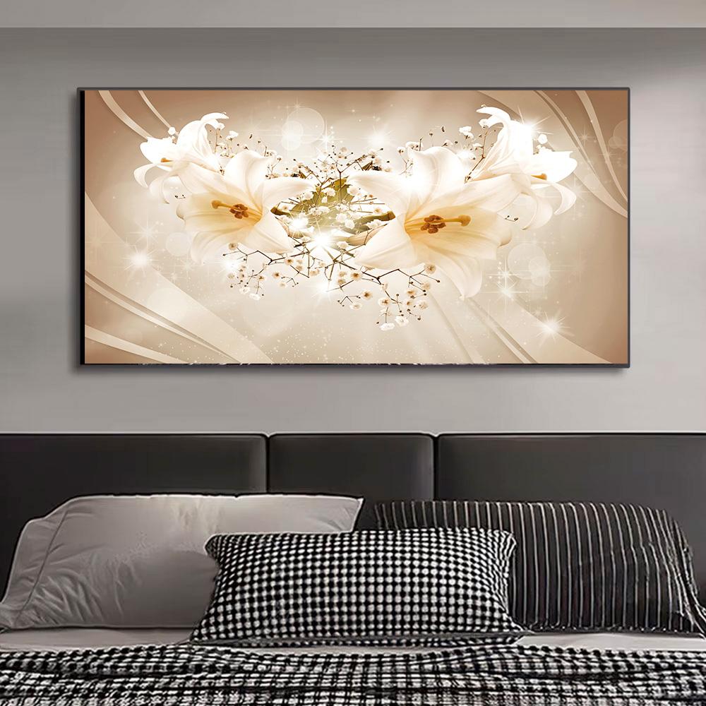 Abstract Flower Canvas Painting Posters and Prints Beautiful Wall Art Pictures For Modern Living Room Cuadros Decor