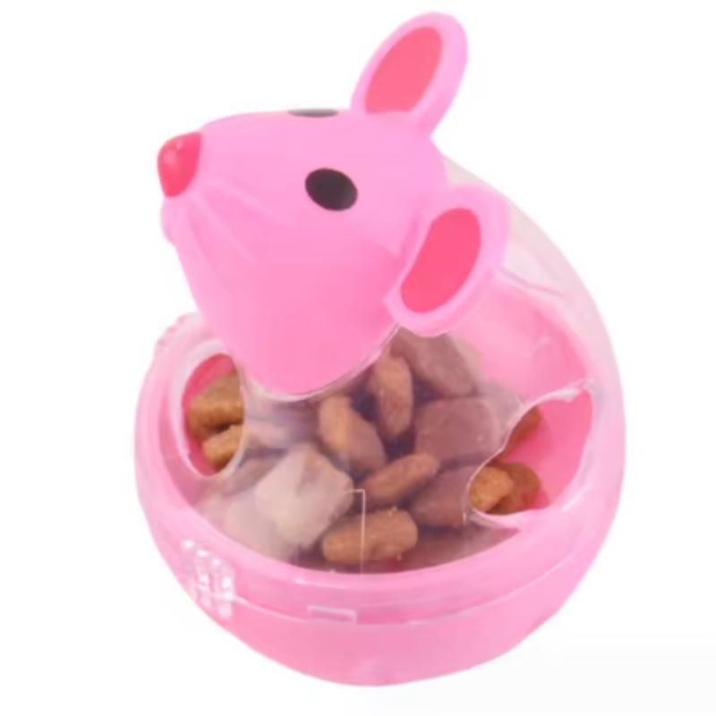 Pet Feeder Cat Toy Mouse Rolling Food Dispenser Bowl with Leakage Feature Funny Training Play Tool And Cats Pet Supplies