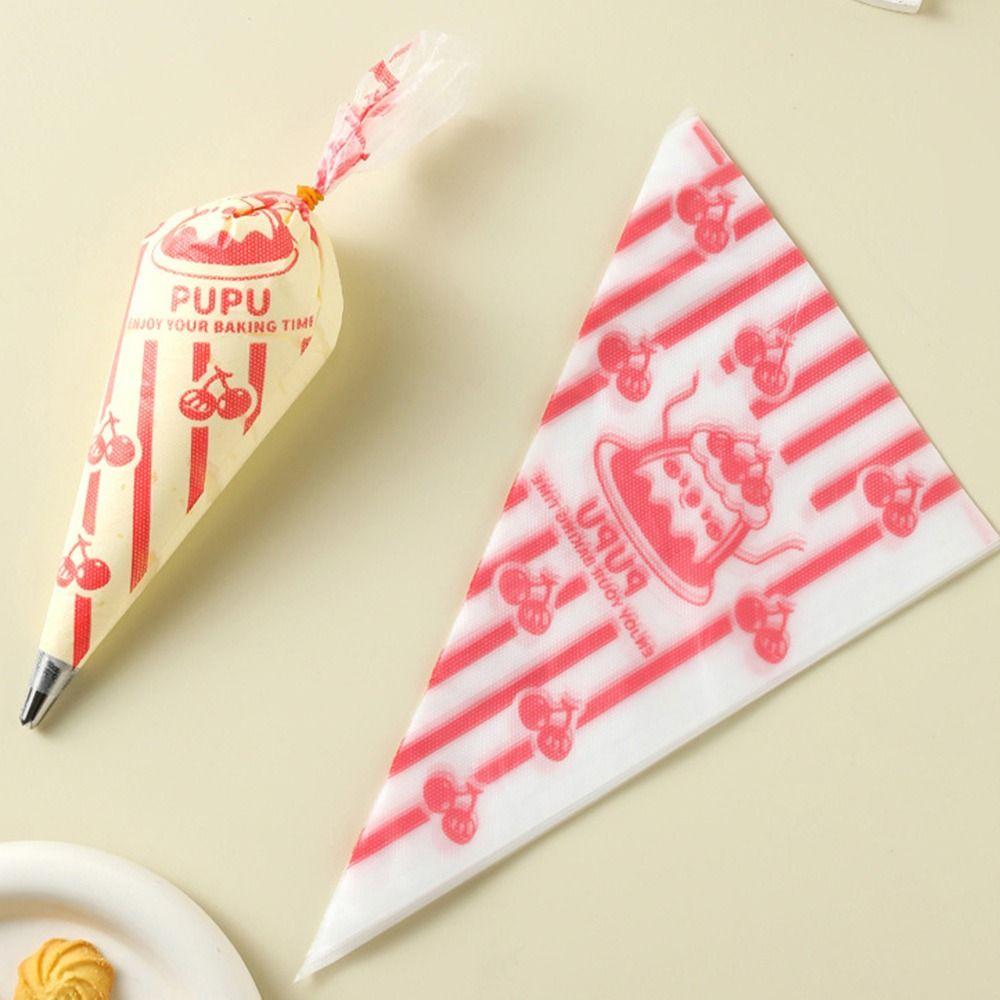 Langlebige Einweg-Spritzbeutel für Sahne, verdickt, mit 3 Spritztüllen, Dekorierbeutel, Back-Dekorierbeutel, Sahne-Werkzeuge