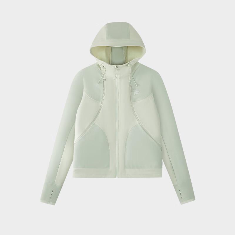 FILA FUSION Women s Colorblock Hooded Woven Jacket L