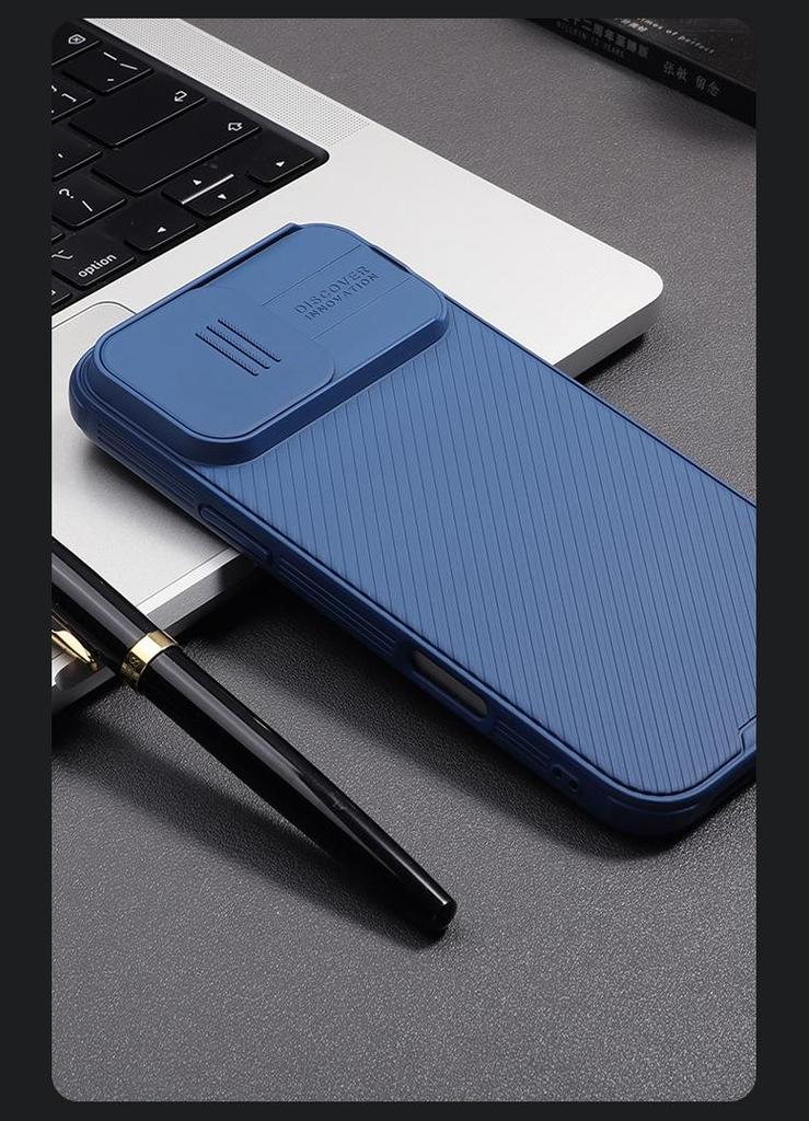 Nillkin iPhone 16 Pro Max Anti-Peep Lens Cover Case, Black Mirror.
