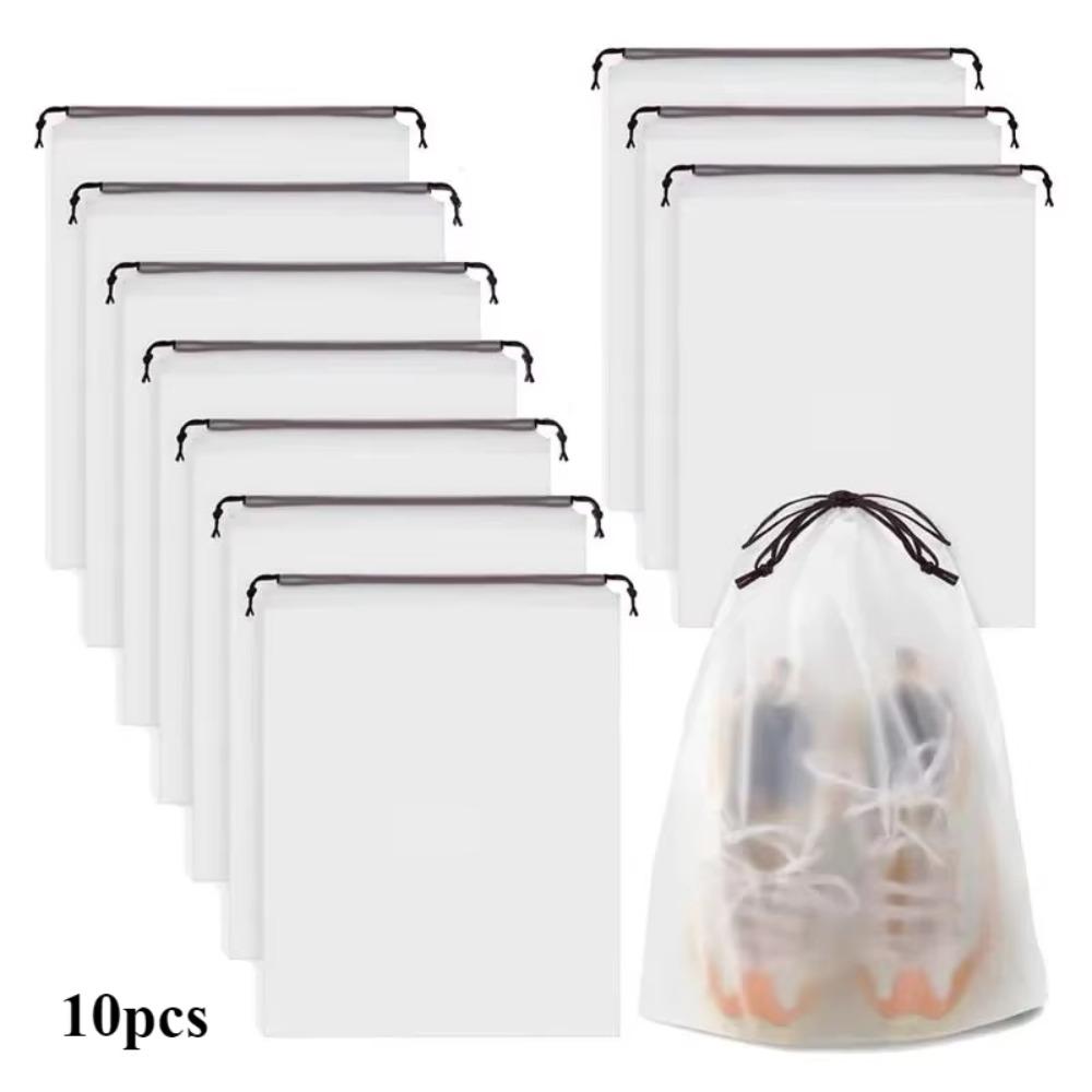 

10PCS Waterproof Travel Drawstring Bag Transparent Clothing Organizer Organizer Pouch Eco Storage