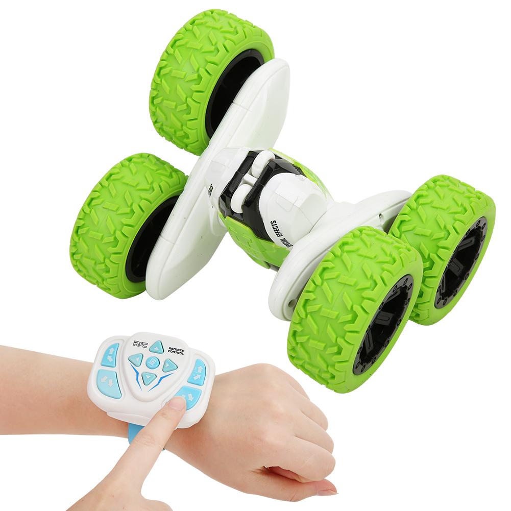 F125 2.4G RC Stunt Car Rotating Wireless Remote Control Car Model Children ToyGreen