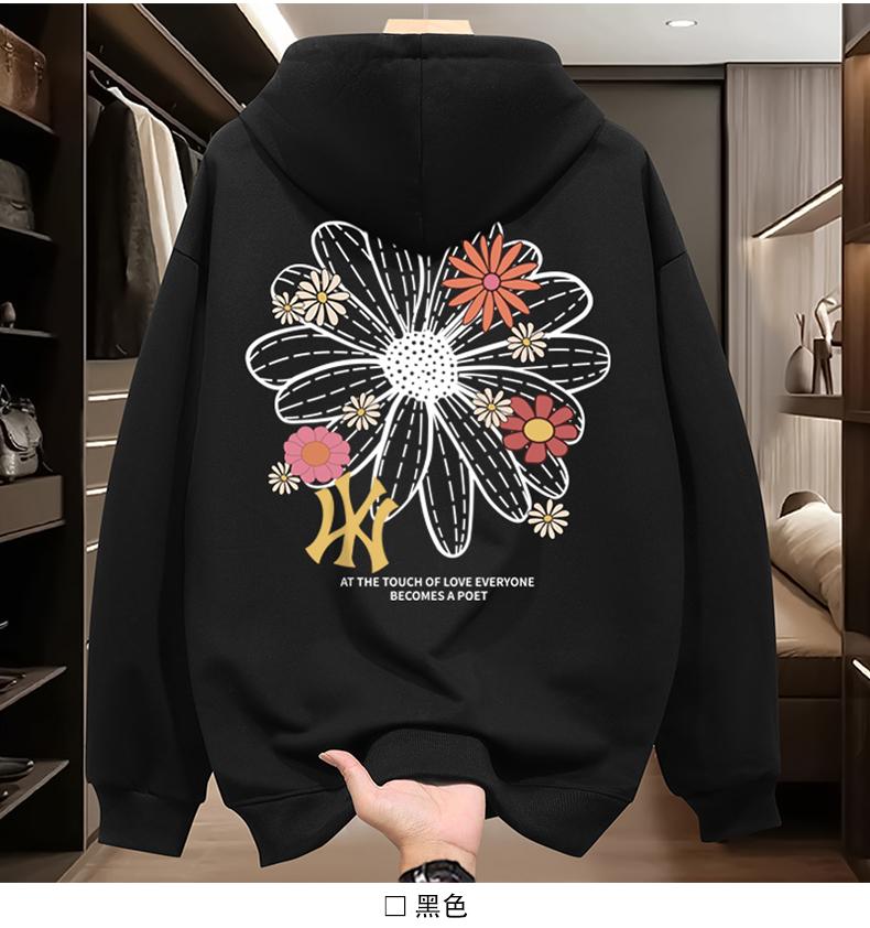 Kapuzensweatshirts für Männer und Frauen, lockere Rundhals-Freizeitjacken mit langen Ärmeln und trendigen amerikanischen Prints