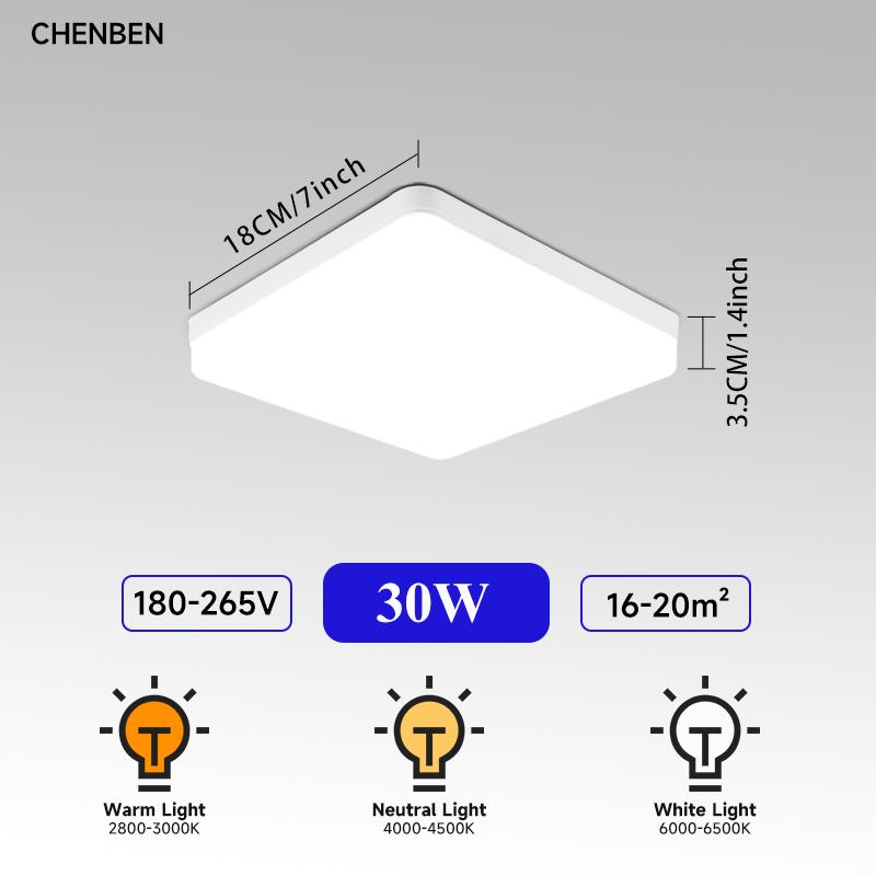 Led Ceiling Light 220V Modern Ceiling Lamp Led Ceiling Chandelier Panel Bathroom Lights Fixture For Living Room Kitchen Home Dec