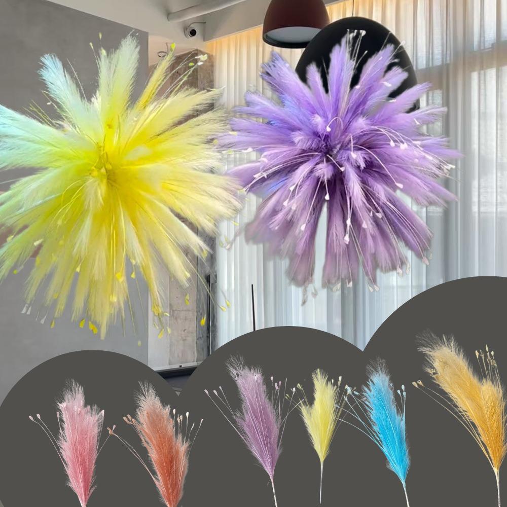 New Solid Color Colorful Peacock Grass Floral Decor Wedding Decorations Simulated Reed Grass Artificial Bouquet Office