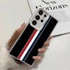 Luxury Sports Line Cool Stripe Soft Phone Case for Samsung Galaxy S24 S25 FE S26 Edge S23 Ultra S22 Plus S21 + Shockproof Cover