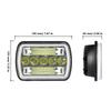 Vierkante 7-inch Koplampen 5x7 Met Opening Angel Eye Tweekleurig Groot- en Dimlicht Lamp Voor Jeep Wrangler Off-road Truck DRL Koplampen