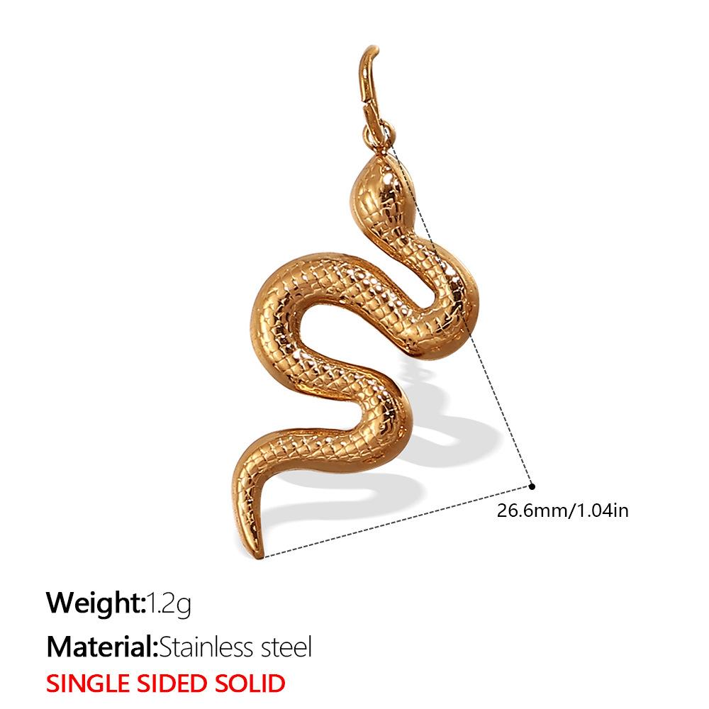 Hot Sale Round Pendant Stainless Steel Plated 18K Gold Snake Crystal Design Necklace Bracelet Accessories