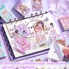 12Style 50Pcs Dress Up Sticker Book Girl Makeup Changing Sticker Book Children's Cartoon Makeup Show Puzzle Handmade DIY Book