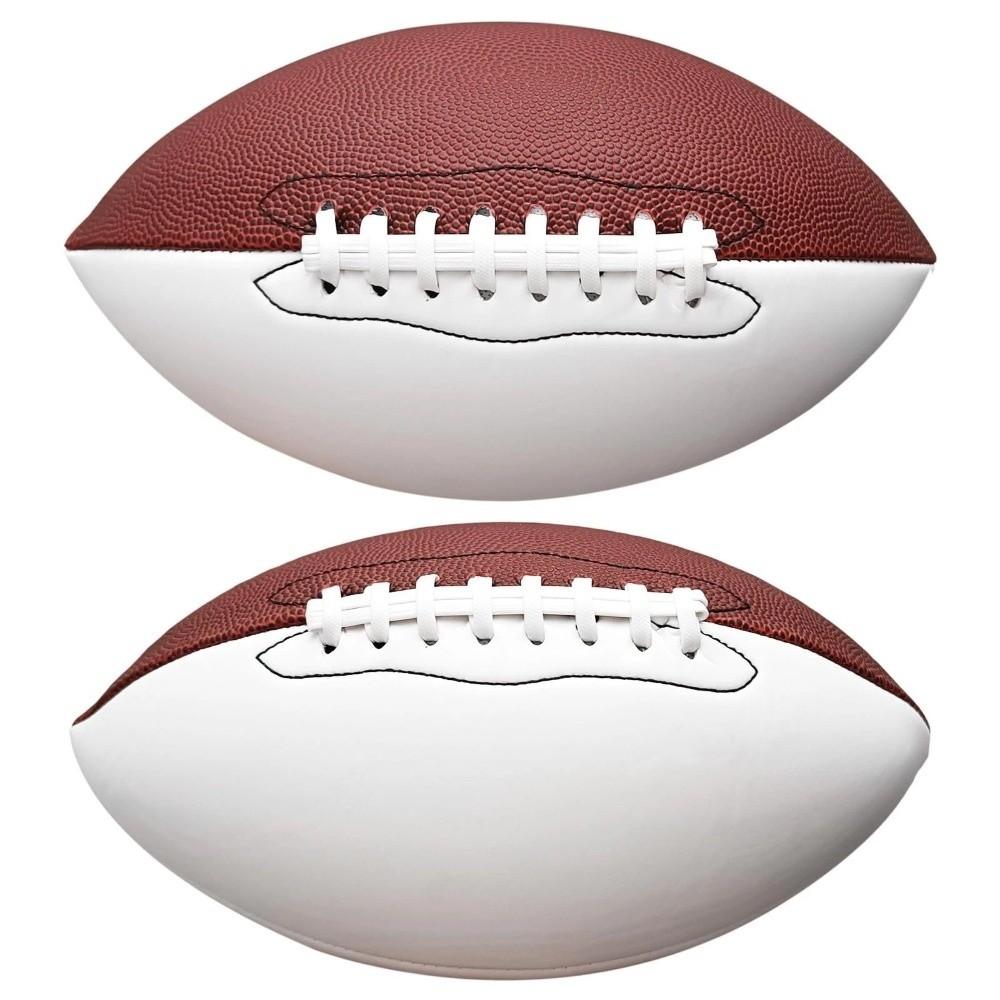 Oval American Football Brown and White Training Football Durable Sports Football  Recreational Play
