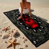 Eerie Blue Skull Artwork Beach Towel, Super Soft Microfiber, Gift for Her/Him, Birthday, for Pool, Beach, Travel, Home Decor Fan Gifts