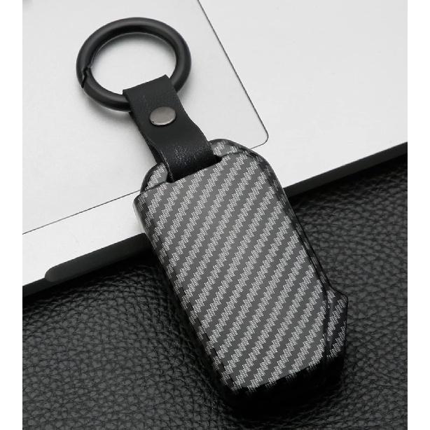 Key Fob Cover Case Fit for Kia Ceed Cerato Forte Niro Seltos Sorento Soul Sportage Telluride K5 Keyless Entry Remote Case Holder ABS Carbon Fiber