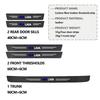 For Lada Car Door Threshold Strips Carbon Fiber Anti Scratch Protective Cover Samara Niva Vesta Granta Riva Priora 4x4 Urban