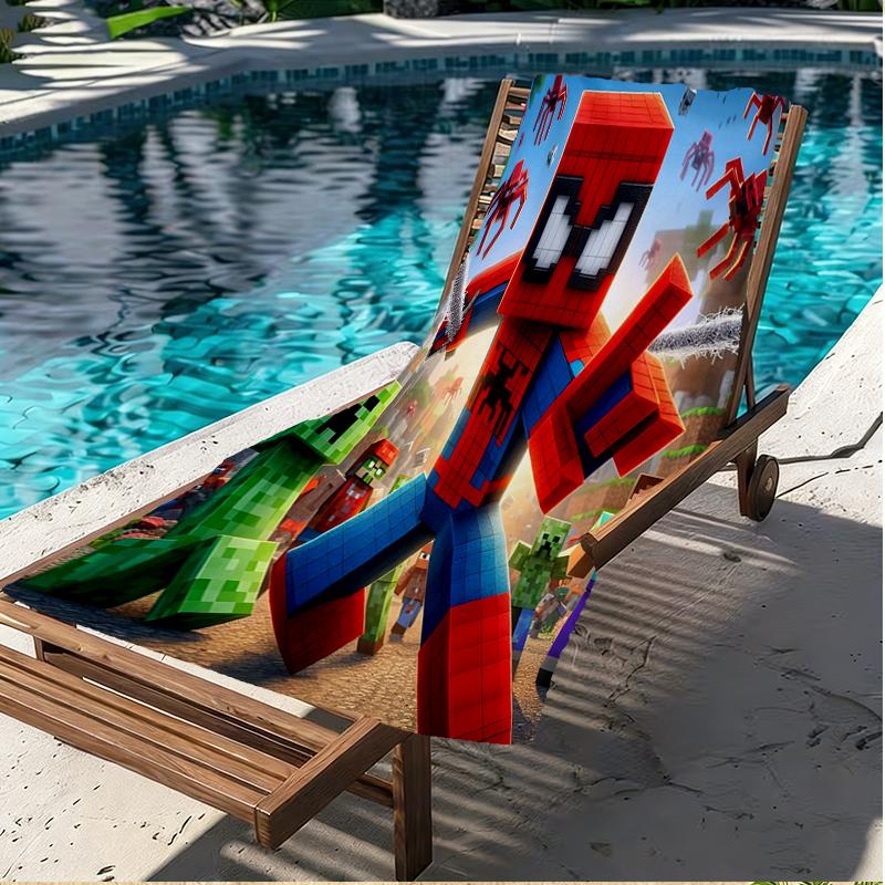 Sandbox game Print Beach Towel, Versatile Lightweight Absorbent Beach Towel for Pool Surf Yoga Bathroom, Perfect Birthday Holiday Gift