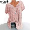 QICED Dame Mote Casual Kortermet V-hals Bluser & Skjorter