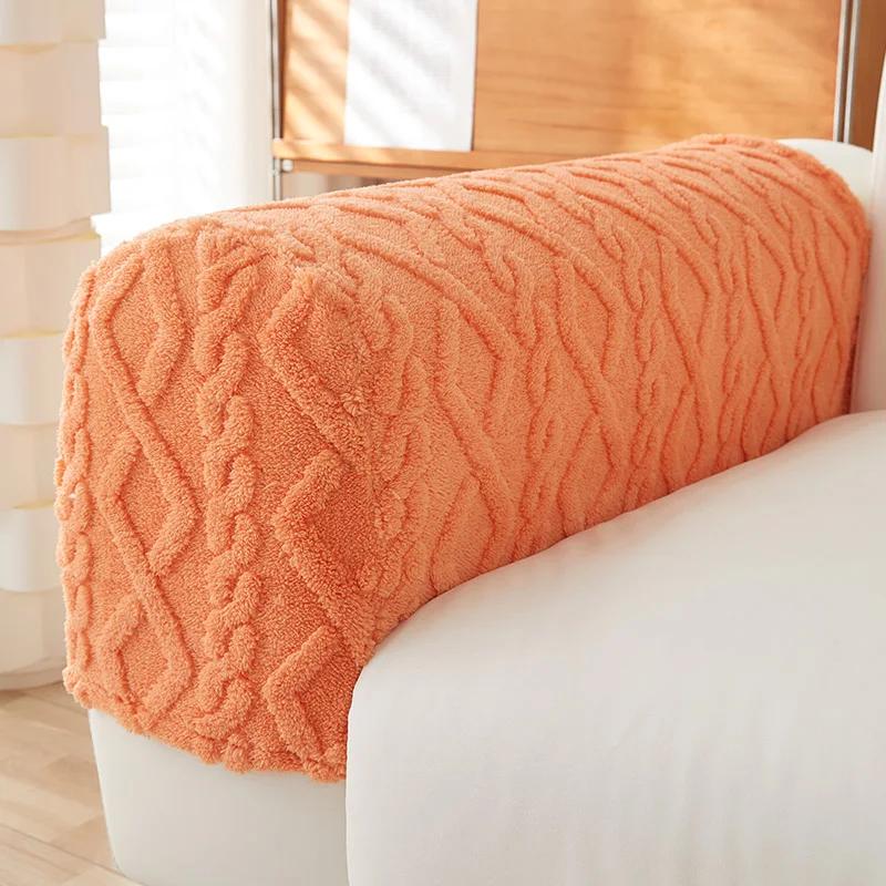 Universal Lines Jacquard Tuffed Fleece Husă extensibilă pentru cotieră pentru canapea pentru sufragerie, birou, decor acasă, o pereche