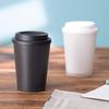 Gowell Tumbler Convenience Store Coffee Size 2 Layer Thermal Mug Drinking with 400ml Black (Direct Lid) TS-1307-009