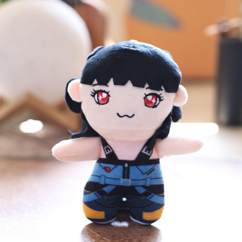 

1Pcs Fans Gift Anime Kpop Demons Hunters Plush Keychain Cute Purple Tiger Black Hat Magpie With 3 Eyes Monster Pendant Plush Toy