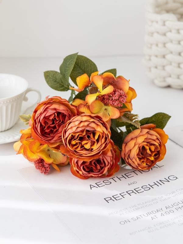 Artificial Flowers Silk Peony High Quality Festival Wreath Decora Home Room Table Garden Wedding Wreath Brial Bouquet Diy Gifts