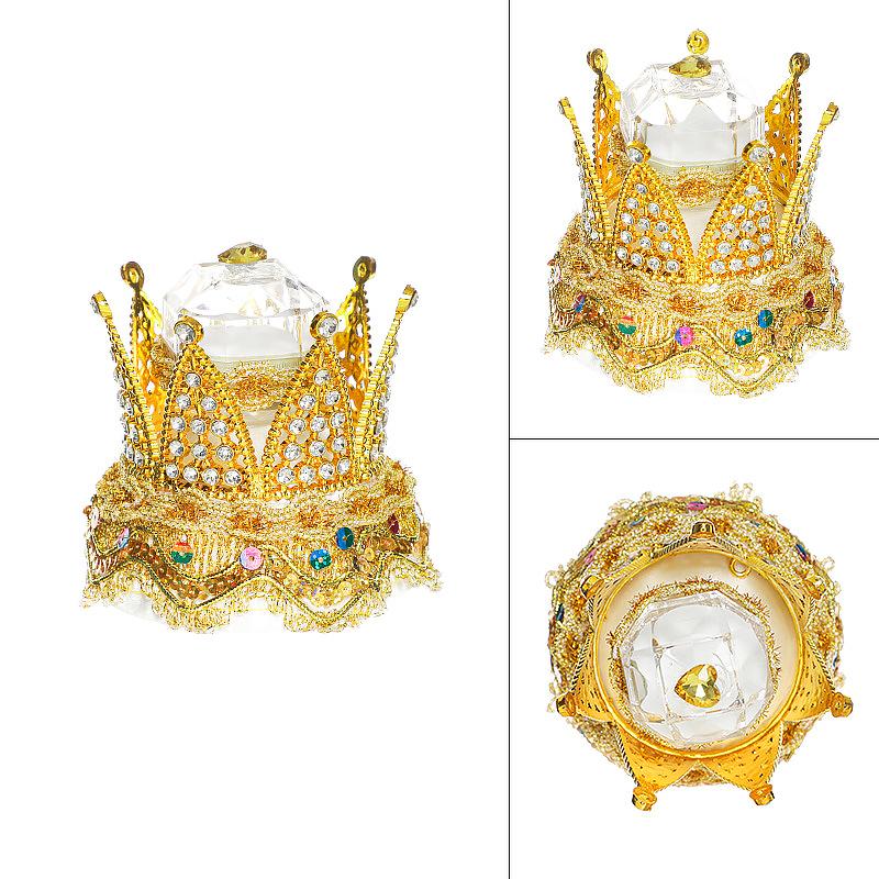 1ks držák mini prstenu krabička na prsteny krajka pouzdro na šperky tvar korunky drahokamy kreativní dárky svatba