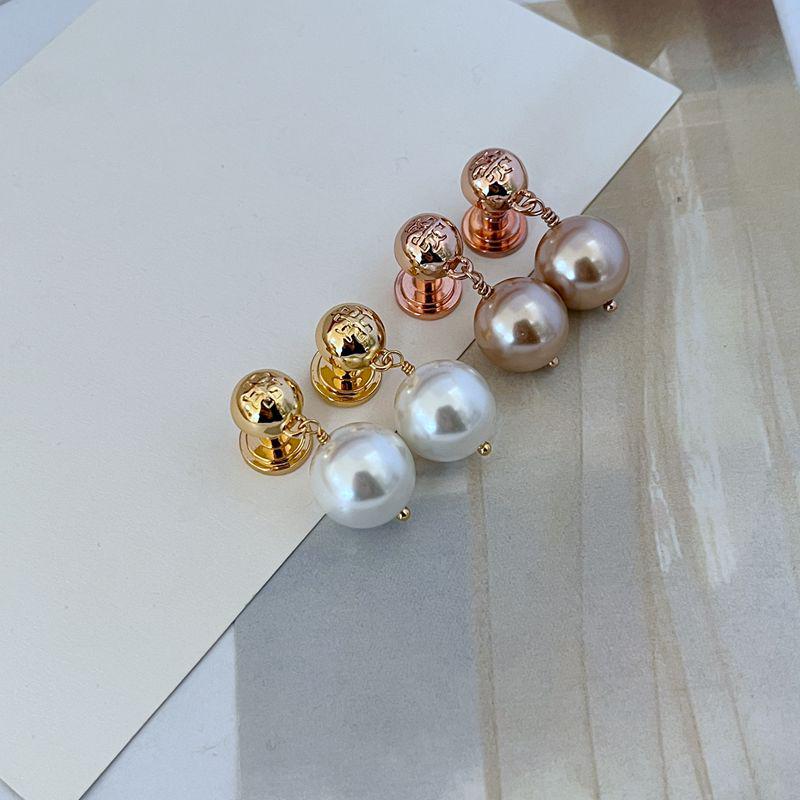 

European & American Fashion: Elegant Pearl-Studded Women s Earrings золотий