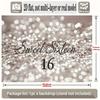 Sweet Sixteen Birthday Banner, Silver White Sparkle Backdrop Wall Decor for Party