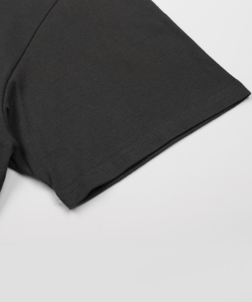 Deulousi Dw Arch Logo Short Sleeve T-Shirt Charcoal