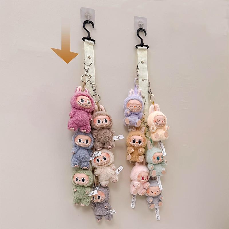 Labubu Doll Storage Artifact Creative Labubu Doll Wall Artifact Hanging Wall Plush Toy Storage Display Tool Door Decoration