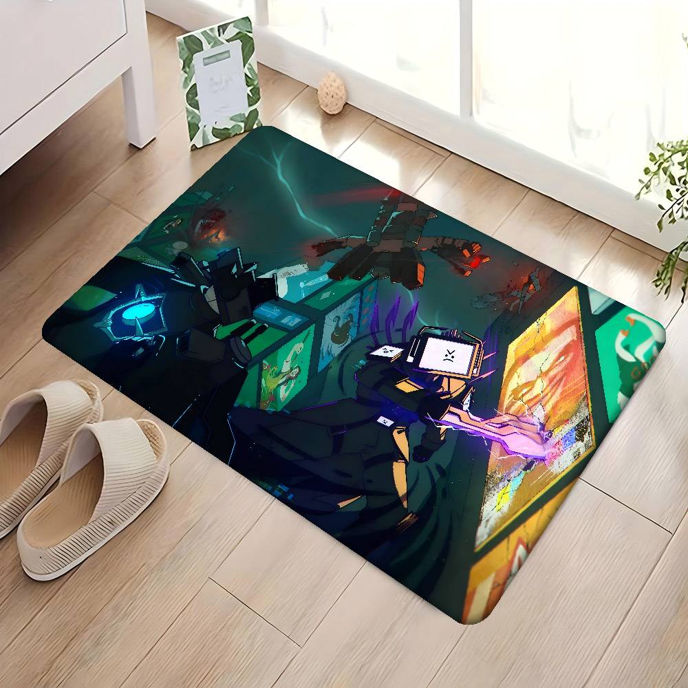 Cartoon S-Skibidi Toilet Floor Mat Rectangle Anti-slip Home Soft Badmat Front Door Indoor Outdoor Mat Welcome Doormat