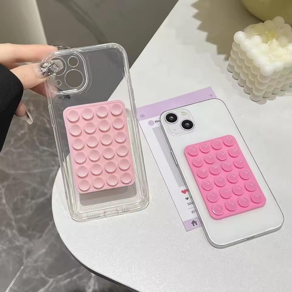 3D Suction Cup Airbag Clear Phone Case for Xiaomi Redmi Note 14 Pro Plus 5G 13 12S 12 11 10 Redmi 14C 13C 12C4G Shockproof Cover