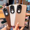 For Vivo V31 5G/V40 Pro/V50/V50 Pro/V60/X200 FE Case Lychee Pattern Leather Metal Alloy Camera Frame Protection Back Case Cover