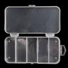 5-Compartment Fishing Lure Box, Soft Hard Bait Hook Fishing Accessory Organizer Case, Clear Visible Plastic Fishing Tackle Storage Container